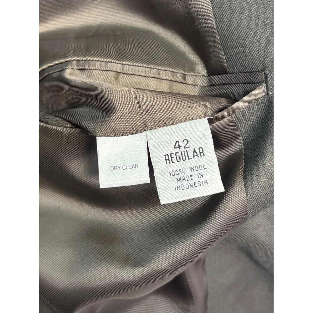 Versini 42R 36x30 Olive Green 2pc Pant Suit Pleated High Waisted 100% Wool Cuff